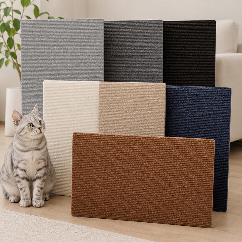 Self-Adhesive Cat Scratcher Mat Sofa Protector Trimmable Carpet Anti-Scratch Furniture Guard for Cats Claw Grinding Wall Corner