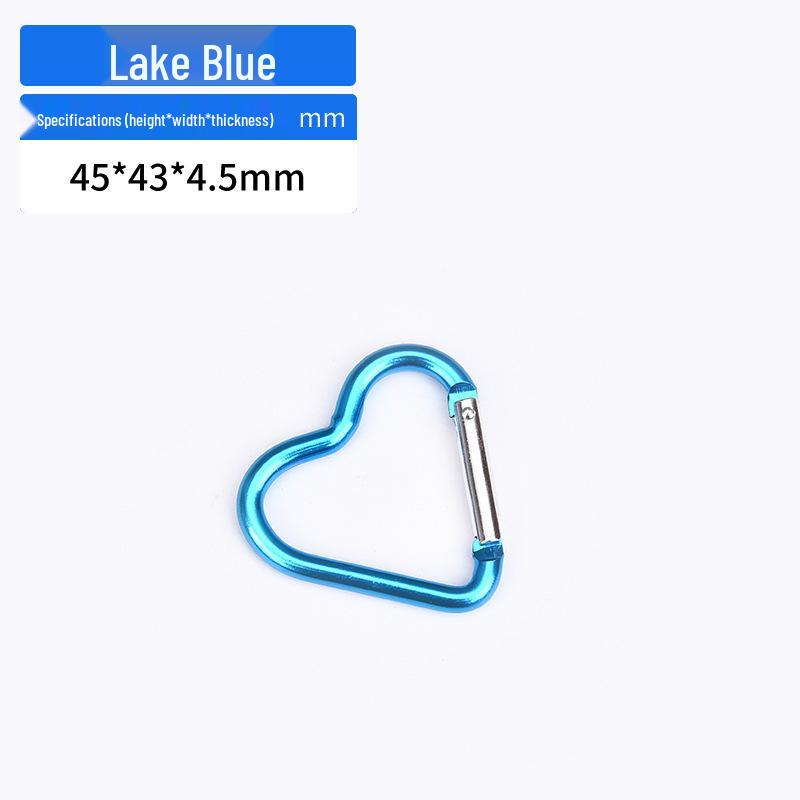 Алюминиевый карабин в форме сердца для рюкзаков и бутылок для воды