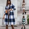 Women's Fashion Coat Medium Length Checked Wool Temperament Coat Fashion Commuter Style Autumn/winter Classic Coat