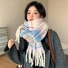 Thicken Long Wool Tassel Scarf Coldproof Women Cashmere Shawl Winter Cashmere Scarves  Girls