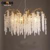 Светодиодная хрустальная люстра с кисточками: Французско-американский стиль для гостиной, спальни или ресторана