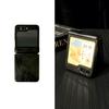 Чехол-книжка Samsung Galaxy Z Flip7 из кожи Crazy Horse с защитной крышкой из матового материала с текстурой кожи