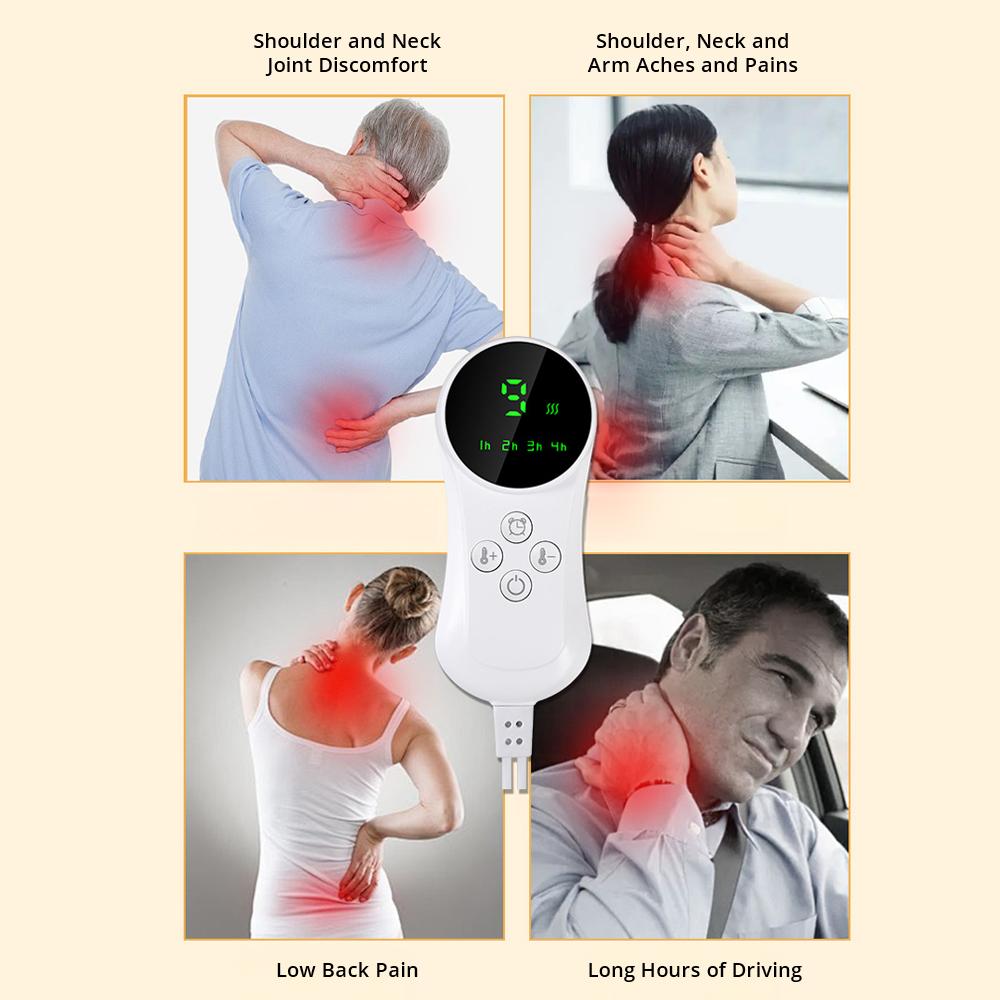 Электрическое согревающее одеяло-шаль для шеи, плеч, спины, грелка для облегчения боли, 9 настроек нагрева для женщин и мужчин