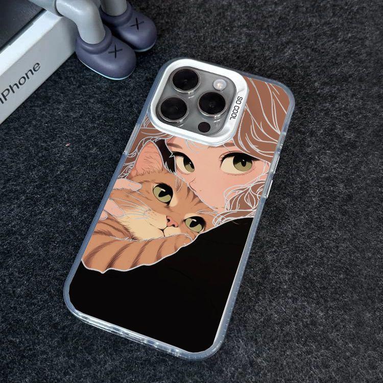 Мягкий прозрачный силиконовый чехол для iPhone 15 Pro Max 14 13 12 11 Xsmax XR-креативный милый кошачий розовый для женщин и девочек, защитный чехол для всего тела