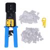 Crimping Tool Kit Incisive High Carbon Steel Cable Maintenance Tool with 50PCS RJ Connectors and