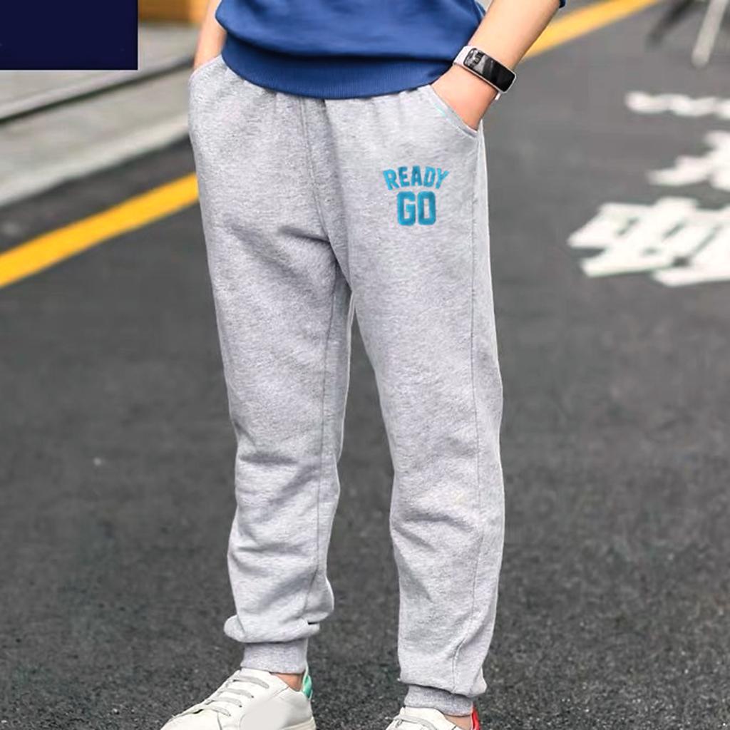 Детские спортивные штаны с буквенным принтом для мальчиков, повседневные спортивные штаны с эластичным поясом, спортивные брюки