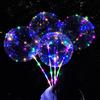 5/10/15/20 Пачек Светящиеся LED Шары Бобо с Цветной Ручкой 120см Светящийся в Темноте Шар Бобо Украшение для Свадьбы Дня Святого Валентина