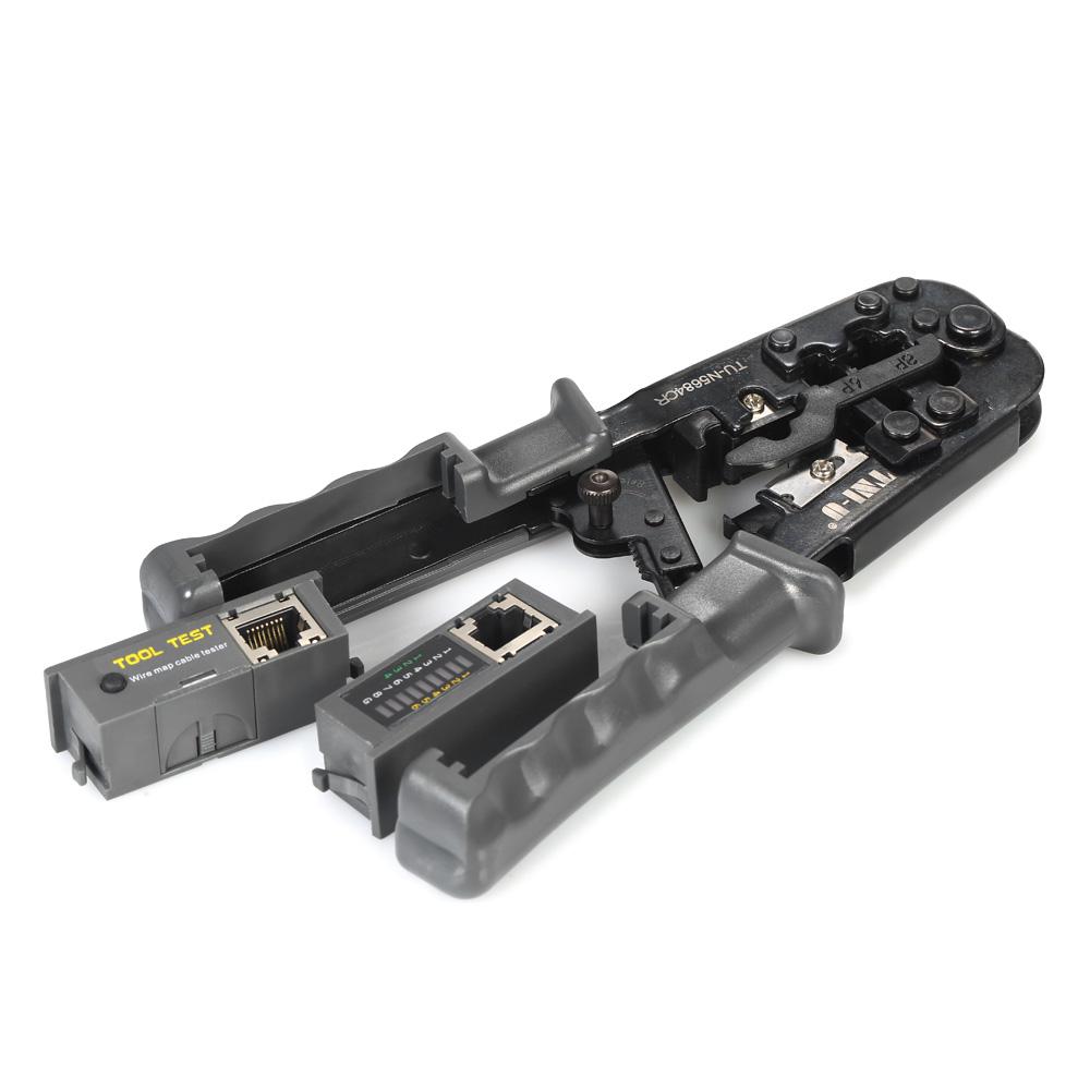 TNI-U TU-5684CR 2 In 1 Wire Crimping and Testing Pliers RJ11 RJ12 RJ45 Cable Crimper Wire Stripper C