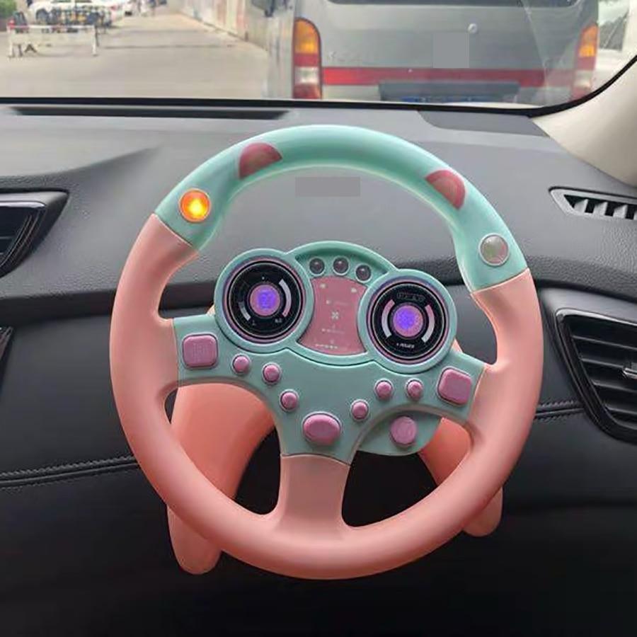 Toy Car Wheel Kids Baby Interactive Toys Children Steering Wheel with Light Sound Simulation Driving Car Toy Education Toy Gift