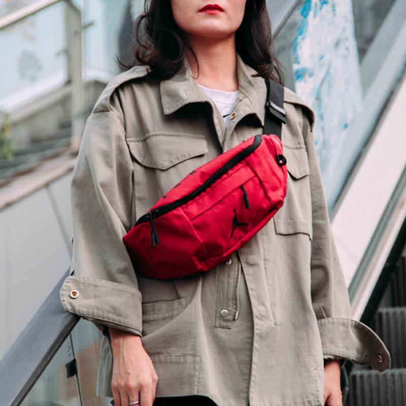 Jordan Полиэстеровая сумка через плечо, поясная сумка обычного размера, унисекс, красная Jordan HA5050-678