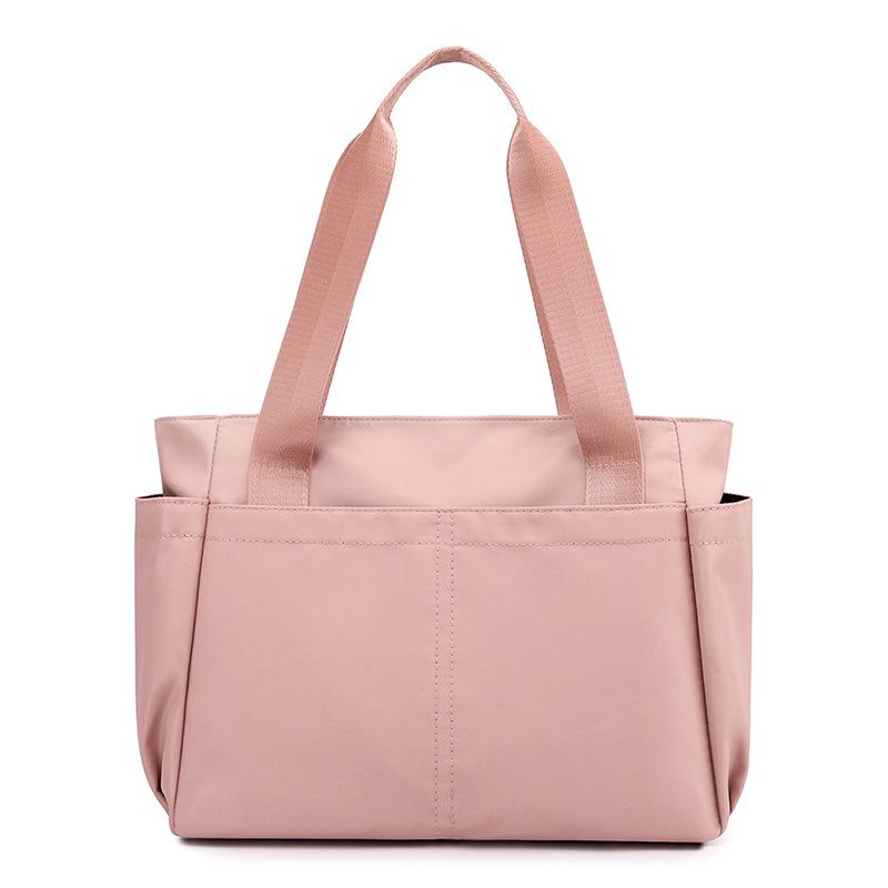 Сплошная цветная сумка-портфель, повседневная легкая дорожная сумка, прочная многофункциональная сумка из нейлоновой ткани, сумка на плечо, женская сумка большой вместительности