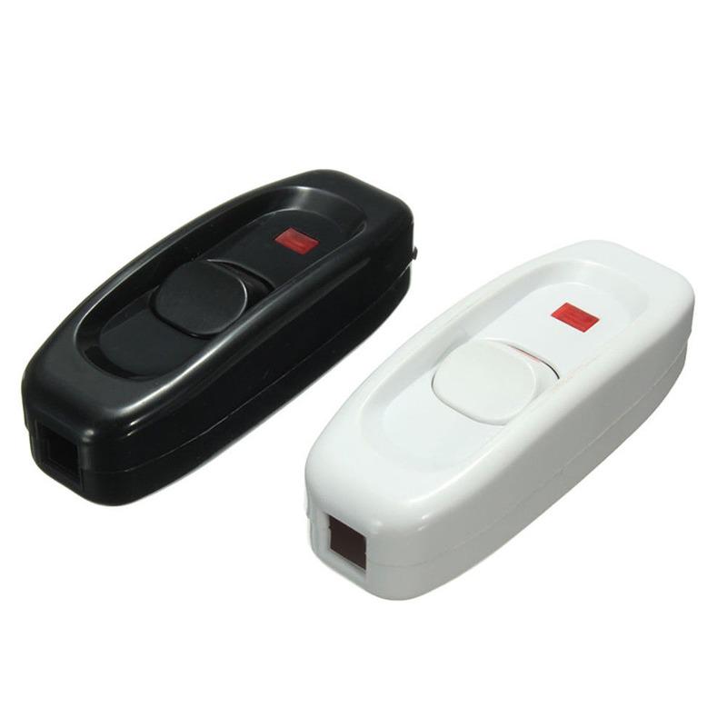 1 шт. переключатель прикроватной лампы переменного тока 110-250 В 10 А встроенный ВКЛ/ВЫКЛ настольная лампа шнур кабельный переключатель со светодиодным индикатором