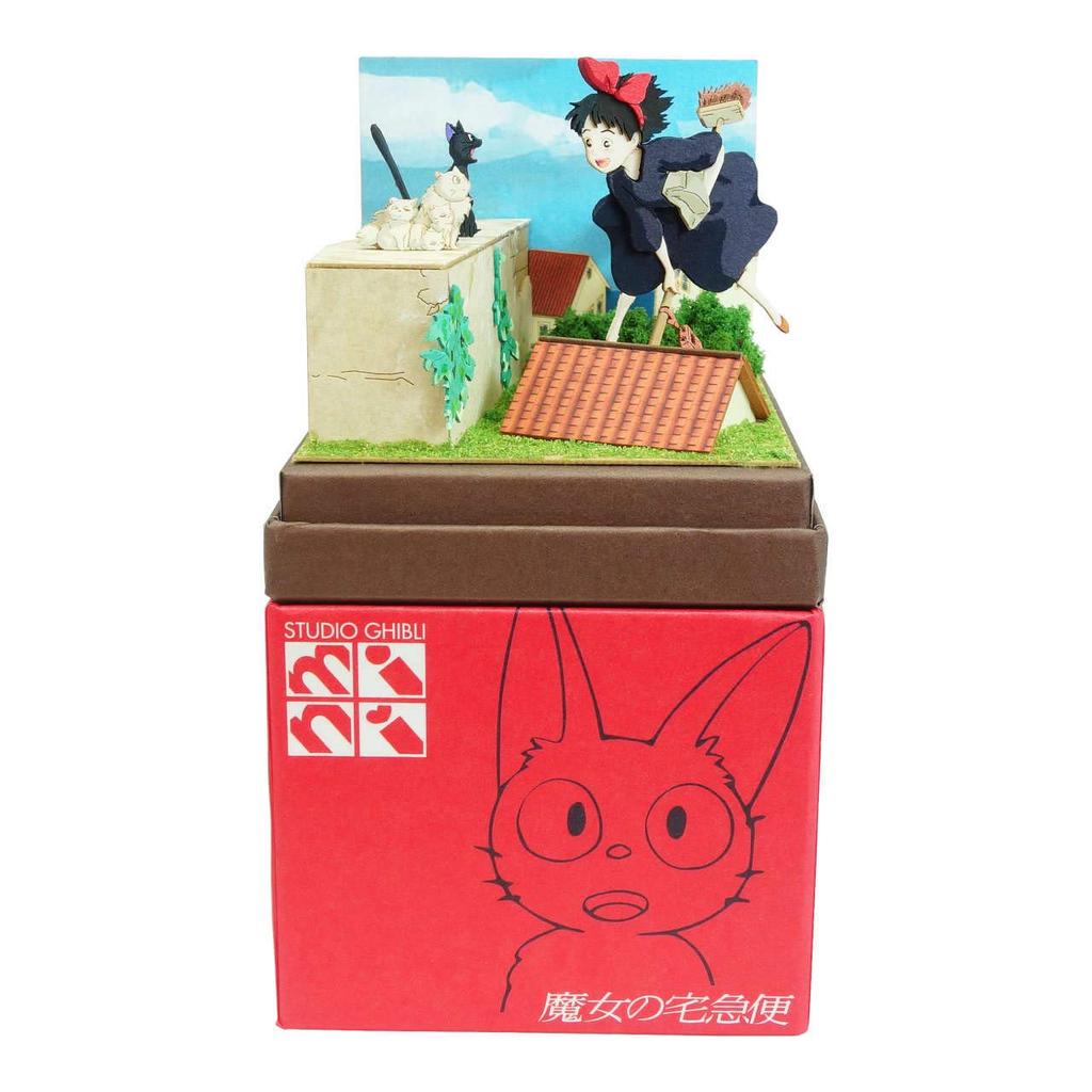 Sankei Studio Ghibli Мини Служба Доставки Кики и Семья Бумажная Модель Кики Джиджи MP07-125