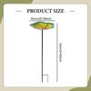 Bird Bath Bowl Outdoor Bird Feeder Sturdy Decorative Pattern with Stake for Yard Backyard Lawn Garden Decoration