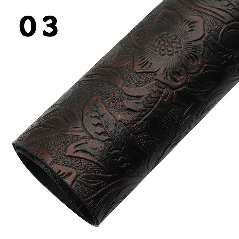 50x137см Синтетическая Ткань Цветочный Узор Металлическая Искусственная Кожа Лист Рельефная Текстура Вихрь Материал DIY Серьги Бант для Волос