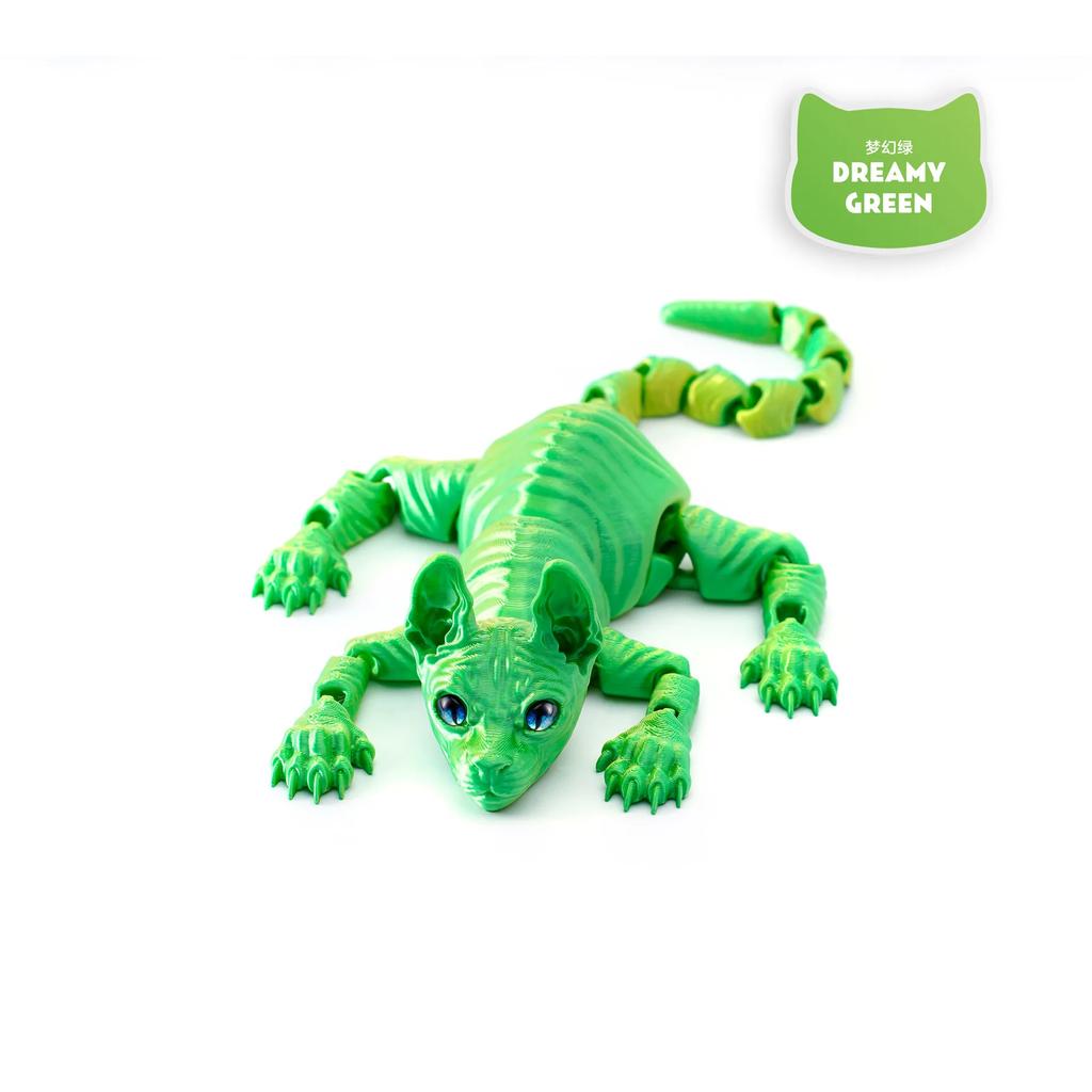 3D-печатная игрушка-антистресс в виде кошки сфинкс, реалистичная фигурка без шерсти, шарнирная кошка, забавная игрушка для любителя кошек, коллекционера, украшение для дома