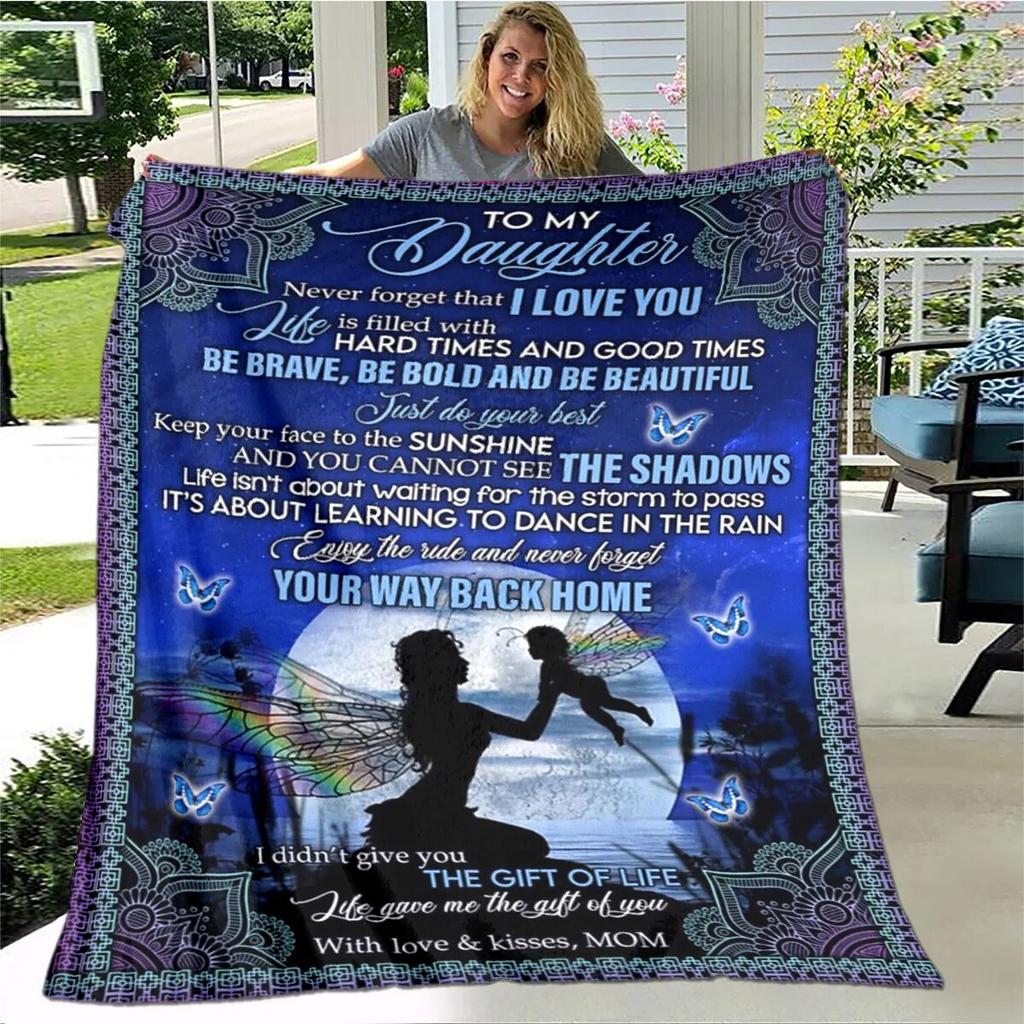 Персонализированное одеяло из шерпы для моей дочери с принтом льва, волка и дракона, подарок от мамы, папы, одеяло для дивана-кровати, мягкое одеяло для пикника