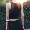 Спортивное нижнее белье Студентки без стального кольца Собранная сетка Сшивание Красота Спина Фитнес-бюстгальтер Противоударный жилет для йоги Подтяжки для бега в тренажерном зале