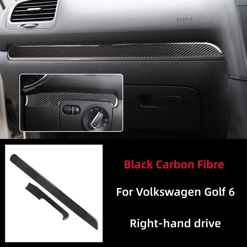 Для Volkswagen Golf 6 Gti R MK6 2008-2012 углеродное волокно центральная консоль приборная панель крышка защитная накладка наклейка автомобильные аксессуары