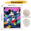 Disney handmade diy oil painting digital painting kit Mickey Mouse neon street fashion home living room entrance decoration hanging painting