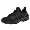 Spring and summer new casual hiking hiking shoes breathable fly-woven shoes elastic band couple outdoor creek shoes