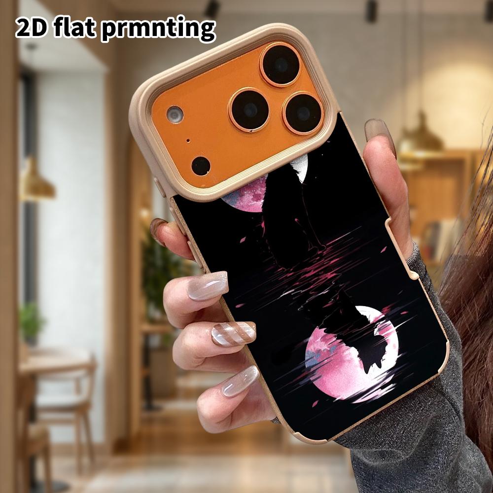 Phone Case: Lambskin 2D Flat Samsung Galaxy A34 A35 M05 M06 S20 S22 S21 FE Plus 5G Protective Case, Cartoon Black Cat, Christmas and Halloween Gift
