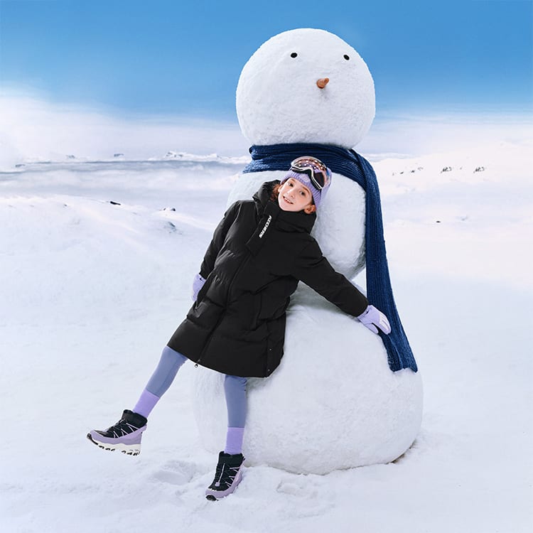 Skechers Девочки Нескользящая Амортизирующая Износостойкая Дышащая Высокие Наружные Ботинки Лавандовые Детские 664200L-BKLV