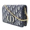 Dior 2WAY поясная сумка Сумка через плечо Trotter Oblique Темно-синий/Золотая фурнитура холст/кожа Женская Б/У