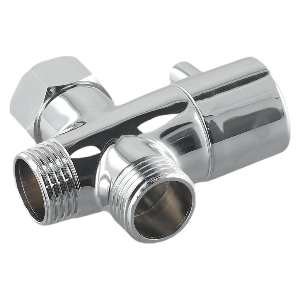 G1/2in 3 Way Diverter Valve T-Adapter Converter Quick Opening Water Divider Valve Switch Shower Faucet Conversion Valve