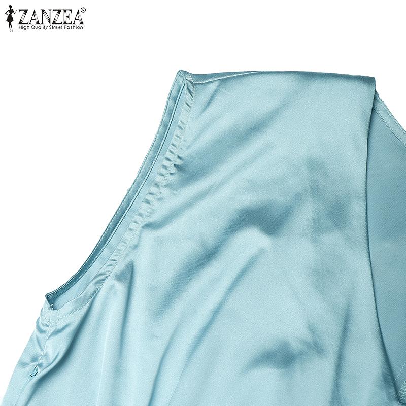 ZANZEA Women Casual V-Neck Summer Sleeveless Tank Tops