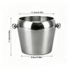 Rustproof Wine Chiller Stainless Steel Beverage Tub Insulated Champagne Bucket  Home