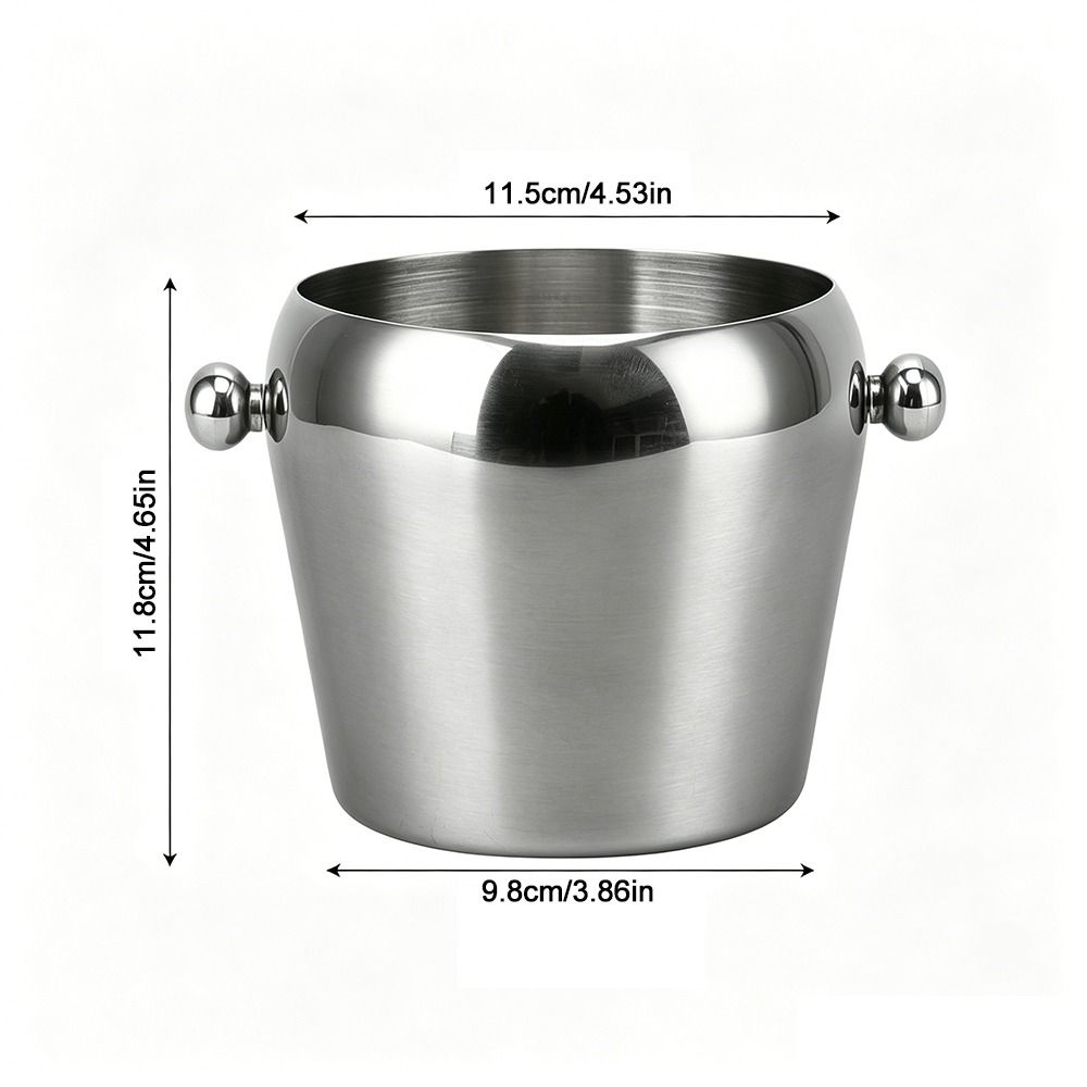 Rustproof Wine Chiller Stainless Steel Beverage Tub Insulated Champagne Bucket Home