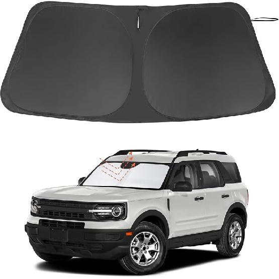 TINGLU Солнцезащитный козырек для Tesla Model X Tesla X 2016-2024 2025 Аксессуары Солнцезащитный козырек на лобовое стекло Защита от УФ-лучей Накидка на солнцезащитный козырек С