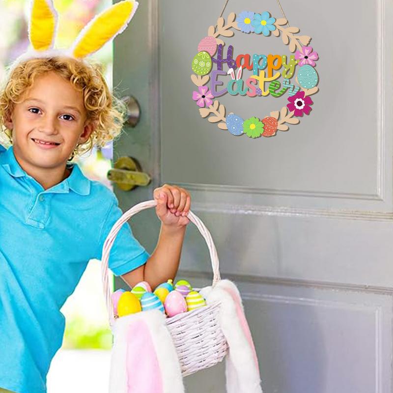 Пасхальные украшения для входной двери Деревянные пасхальные таблички для входной двери Весенние настенные украшения для дома Фермерский дом для двора Крыльцо Стена