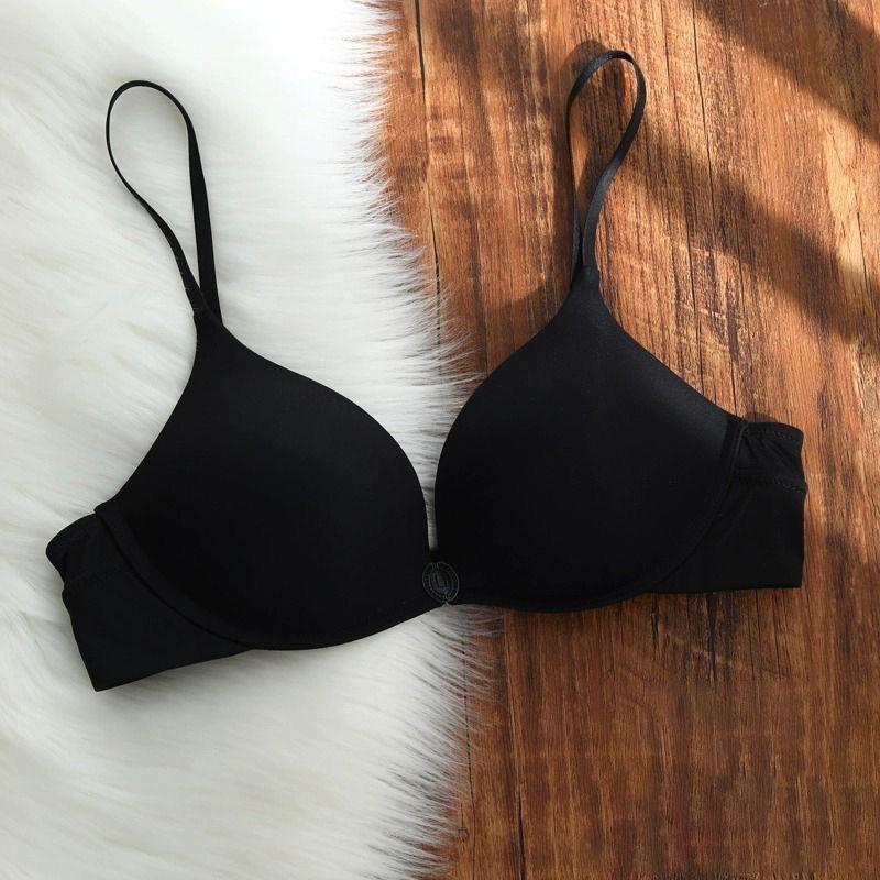 Бесшовный бюстгальтер с застежкой спереди во французском стиле для женщин, пуш-ап, дышащий, на тонкой косточке, милый подростковый бюстгальтер