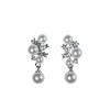 Light luxury high-end zircon pearl grape string earrings niche design temperament earrings versatile fashion earrings women