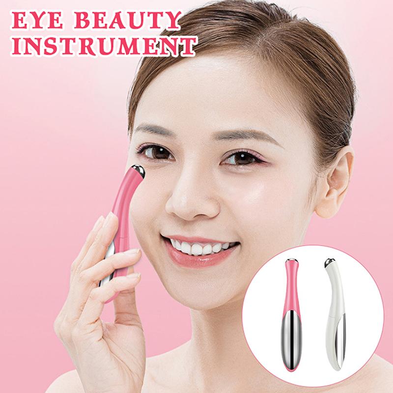 1 шт. Портативная электрическая ручка для массажа глаз Маленькая косметическая для ухода за лицом и глазами Питание от сухой батареи Легкая и портативная