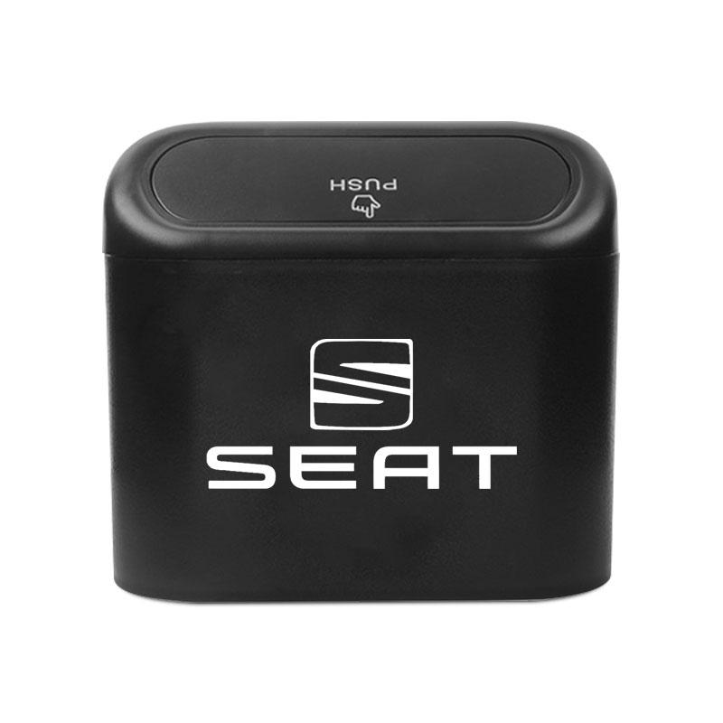 Автомобильный Чехол Ящик для Хранения Черный ABS Квадратная Нажимная Мусорная Корзина Для SEAT Leon Ibiza Alhambra Arosa Tolendo Exeo Mk2 Mk3 Ateca Altea FR