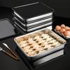 Stainless Steel Dumpling Storage Box Stackable Food Plates Fresh-keeping Box Kitchen Accessories