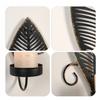 2pc Set Wrought Iron Leaves Wall Mounted Candle Holder European Retro Home Decoration Living Room Doorway Courtyard Ornaments