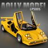 Simulation 1/24 Lambo Countach LP500S Super Sports Car Model Children's Diecast Toy Vehicle Sound and Light Miniature Voiture