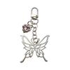 Fashionable Sturdy Alloy Butterfly Bowknot Keychain Charm Pendant Craft Supplies for Phone and Bag Accessories