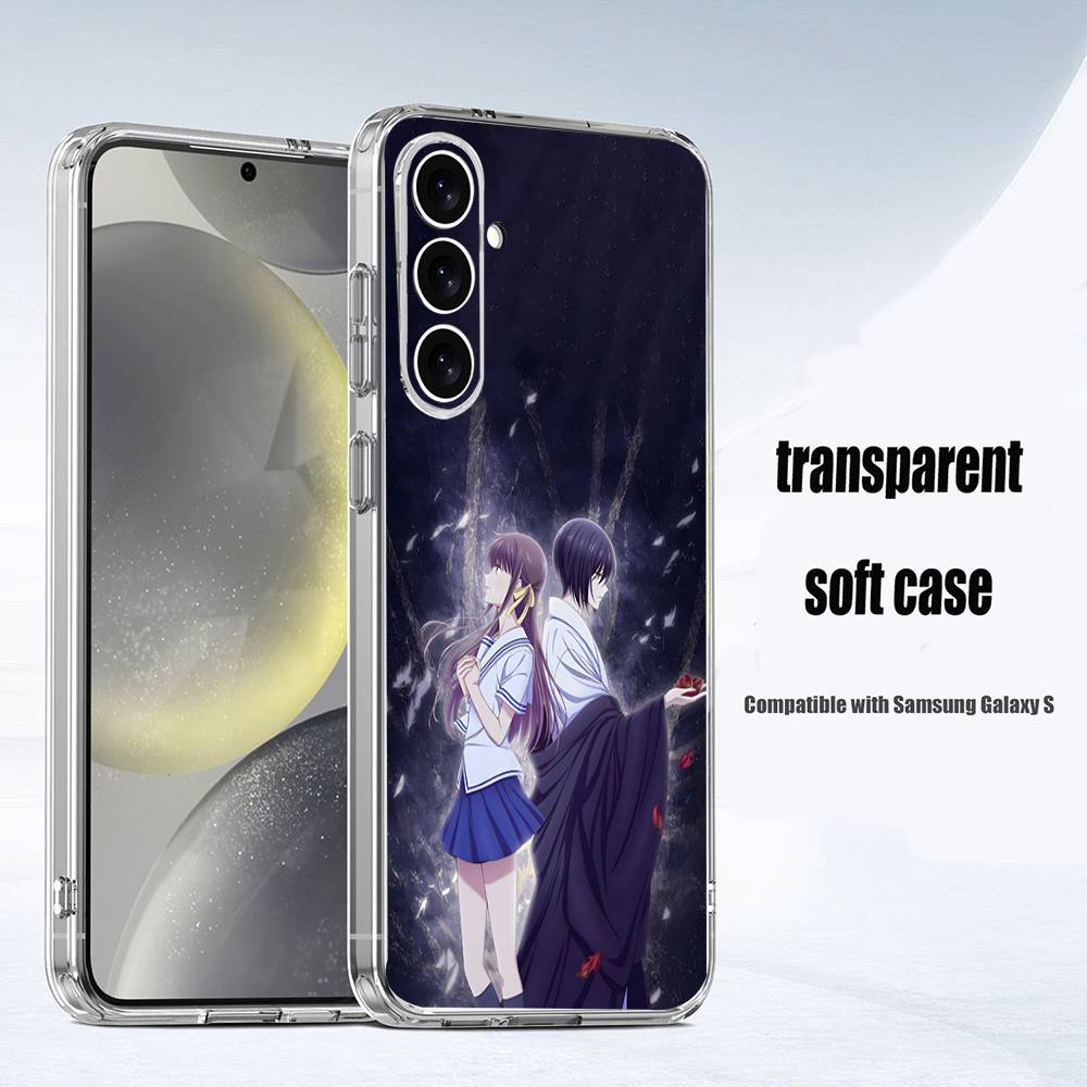 Anime F-Fruit B-Baskets Phone Case For Samsung S24,30,21,22,23,20 FE,lite,PIus,Ultra,5G,Note,9,10 Transparent Cover