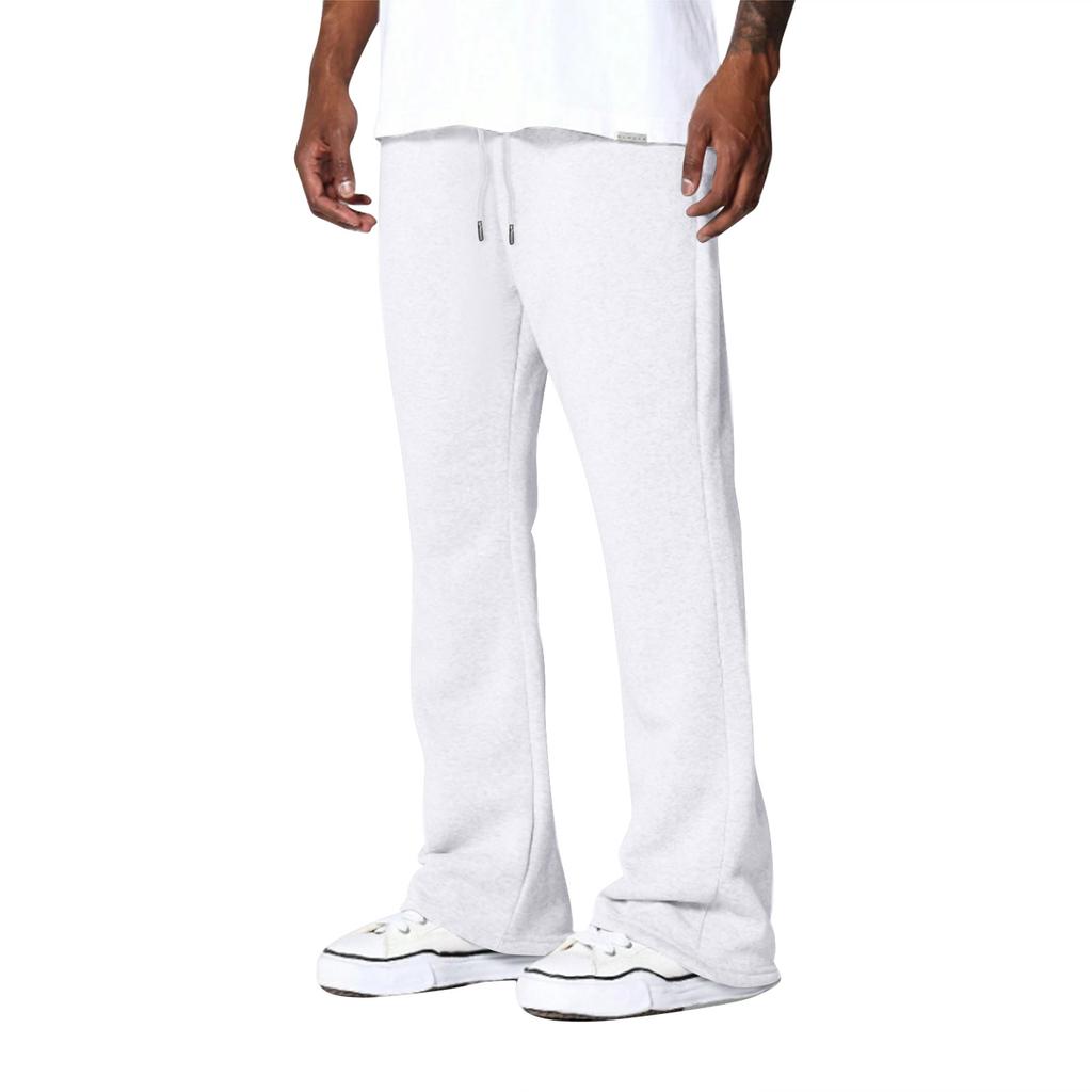 Мужские однотонные свободные спортивные штаны с широкими штанинами, мужские повседневные модные спортивные штаны