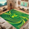 Norwich City Football Print Crystal Velvet Rug, Comfortable Water Absorbent Non Slip Indoor Floor Carpet