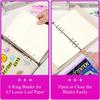 Denim Cover Notebook Binder A5 Size Y2K Kpop Loose Leaf Book With Pen Pocket 100 Sheets Line Grid DIY Diary Album