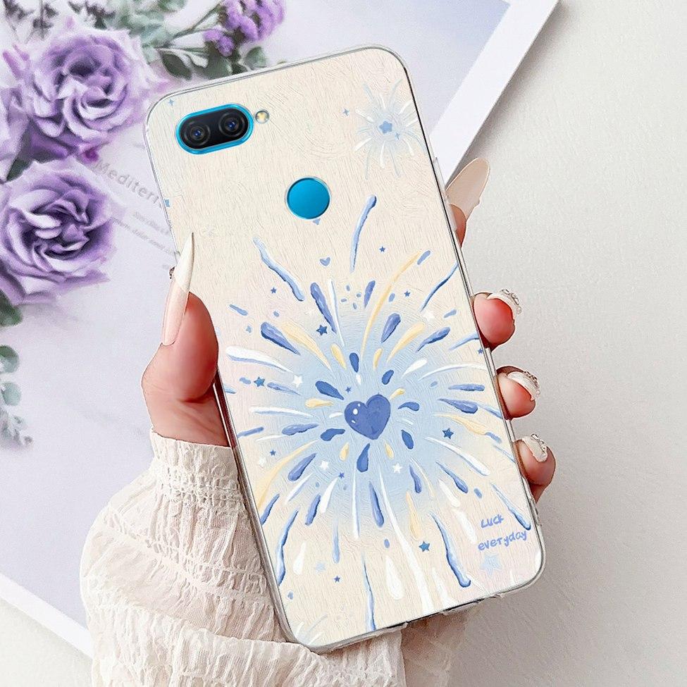 Clear For Oppo A12 CPH2077 CPH2083 Cover For Oppo A12 Case Luxury Butterfly Love Fashion Flowers Cool Lion Cute Painted