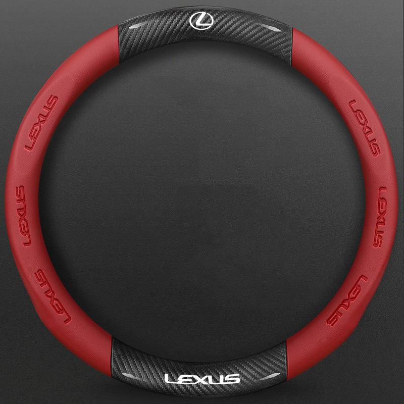 DMTZ1 Car Anti Slip Carbon Fiber Leather Steering Wheel Cover For Lexus GX460 Ct200h IS250 ES 220D IS200 Fsport GS GX IS LS LX NX RX