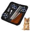 COTEN Pet Grooming Set with Thinning Curved and Easy To Perfect for Beginners Case, Shears, Scissors, Comb, Grip, Sharp,