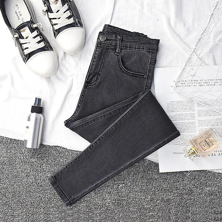 Женские узкие джинсы с высокой талией: Универсальные облегающие эластичные колготки на весну и осень 2021 г.